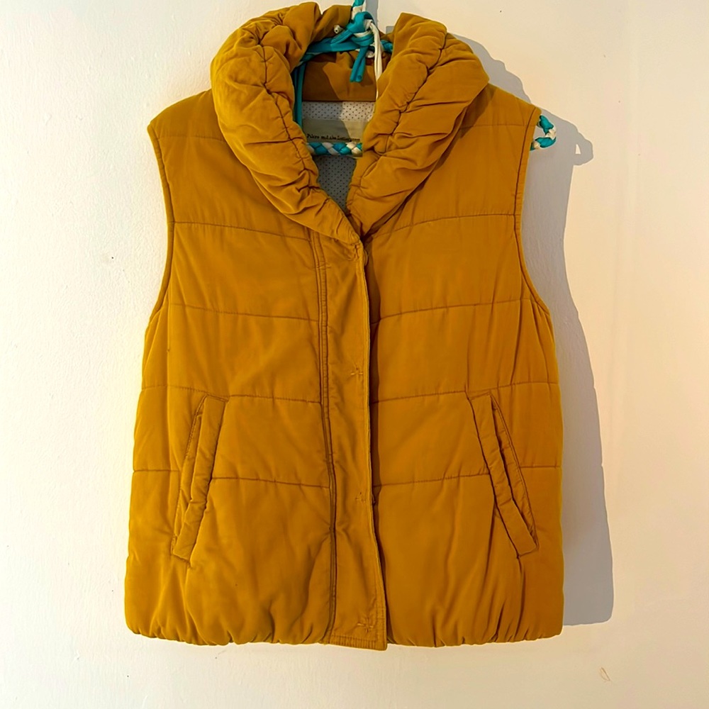 Yellow Pilcro vest. Size medium
